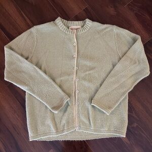 Women's Classic Knit Button-Up Sweater - Sage Green